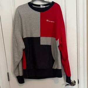 Champion Men's Color Block Crewneck Sweatshirt